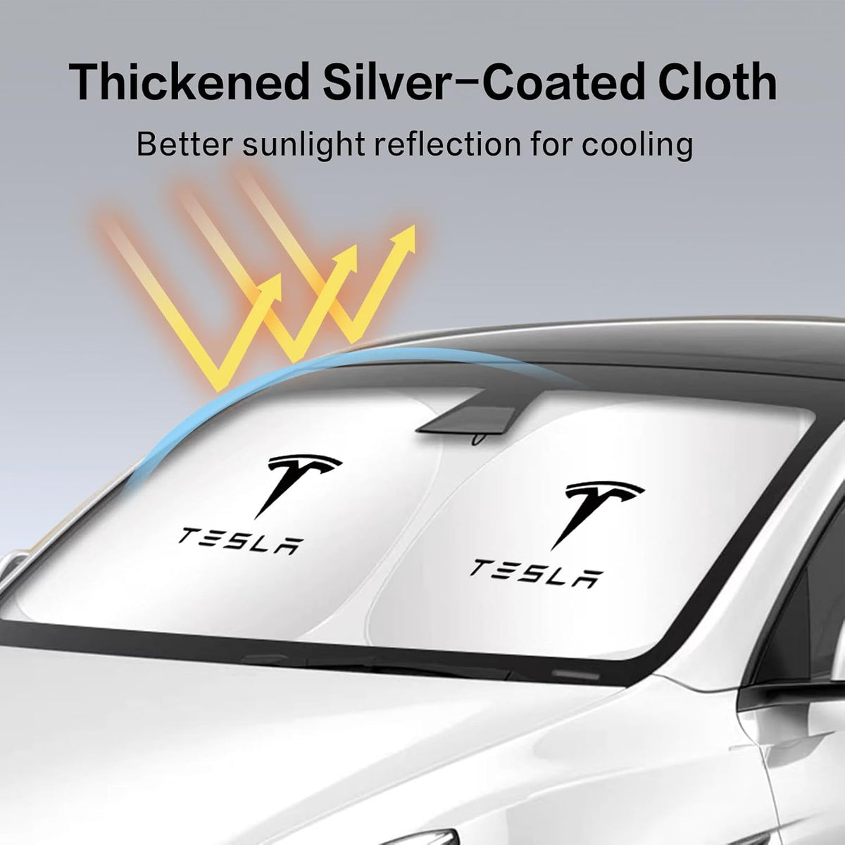 Windshield Sunshade for Tesla Model 3 & Model Y, with Storage Bag