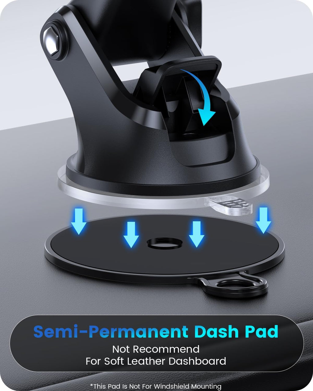 3-in-1 Car Phone Mount for Dashboard, Windshield & Air Vent