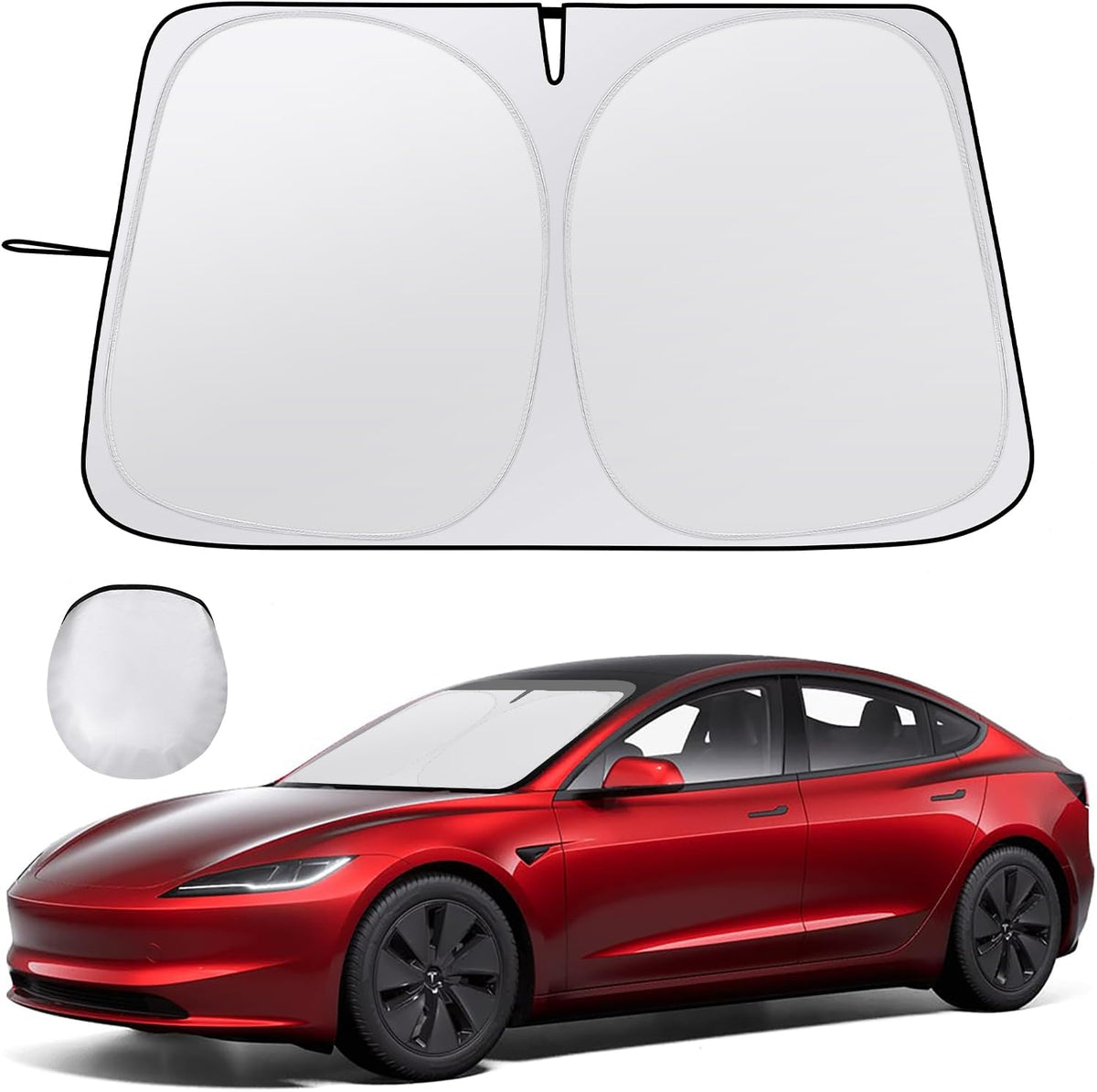 Car Windshield Sunshade for Tesla Model 3 & Y UV Protection, Fits 2016-2026