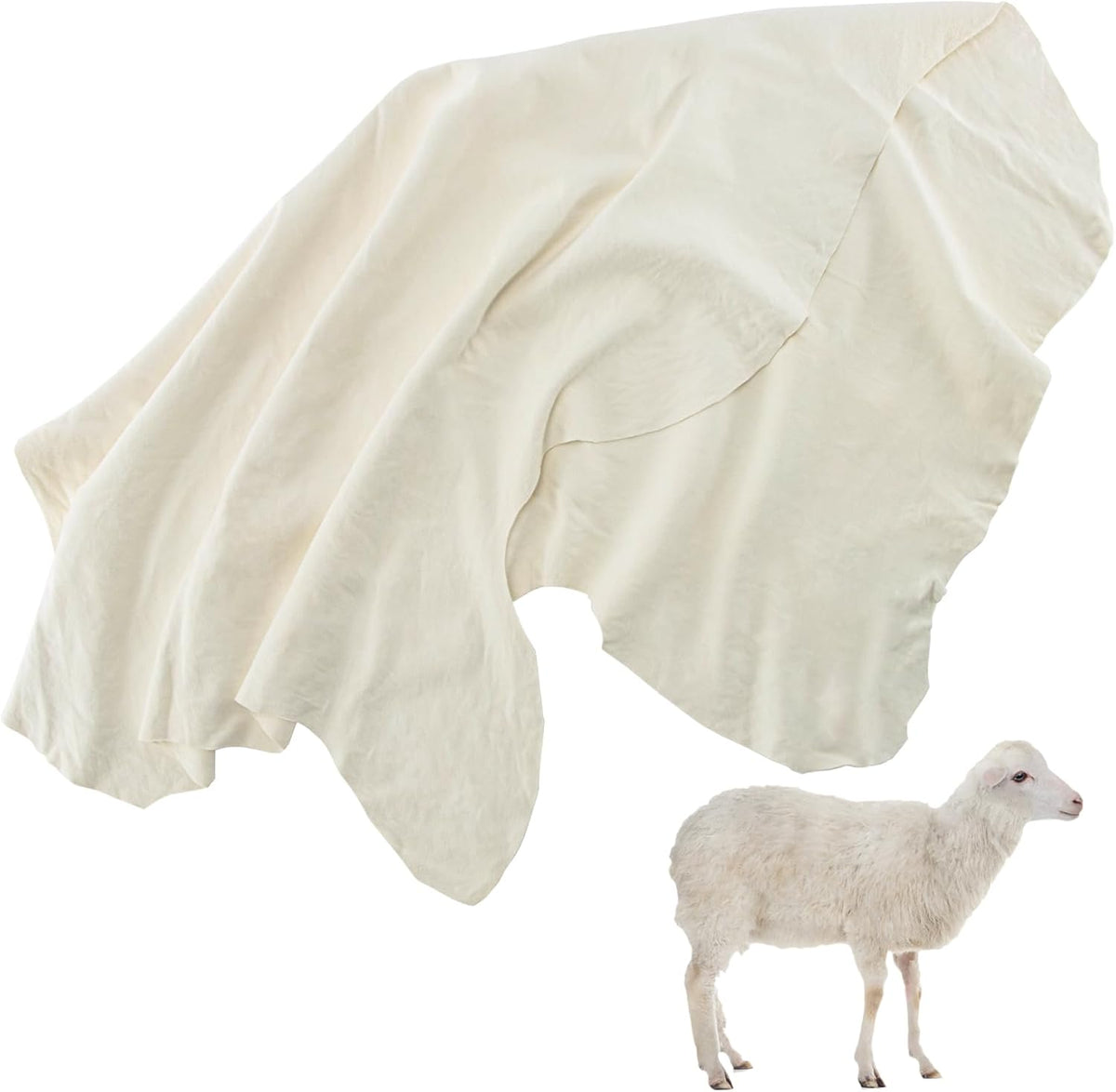 Chamois Cloth for Car Drying Towel - 23.6"X35.4" Sheepskin Leather