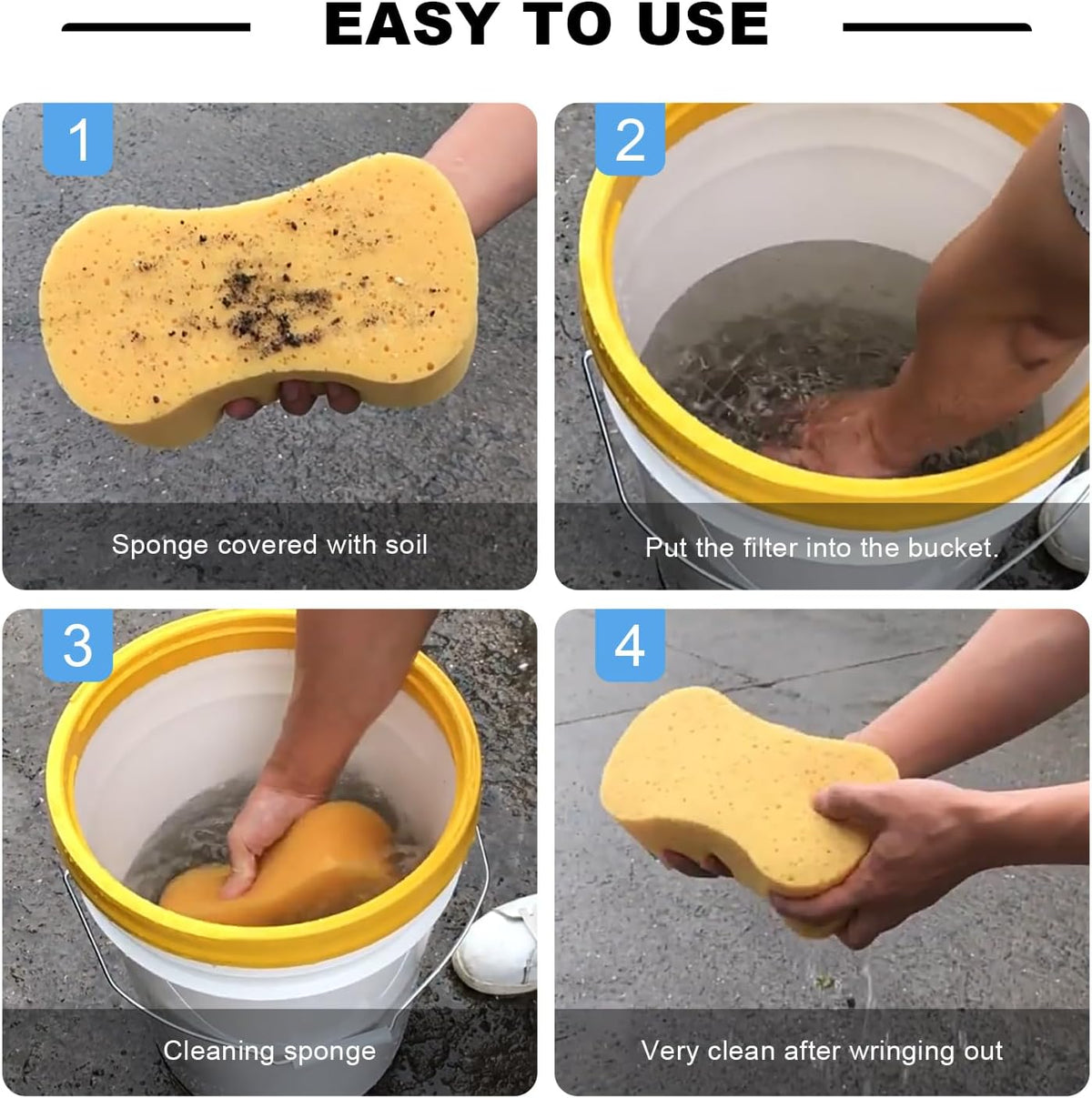 2PCS Car Wash Bucket Insert, Auto Washing Grit Trap Bucket Filter Removes Dirt & Debris, Car Dirt Guard Detailing & Cleaning Tool Fits 12 Inch Diameter or 3-5 Gallon Buckets (Red)