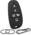 Silicone Key Fob Covers Compatible with Hyundai 2021-2024 Tucson, Santa Fe, Palisade, Sonata, IONIQ 5, Santa Cruz, Nexo – Car Key Shell Rubber Protector 5-B, Slate Black