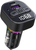 FM Transmitter Bluetooth Car Adapter, Wireless FM Radio Transmitter