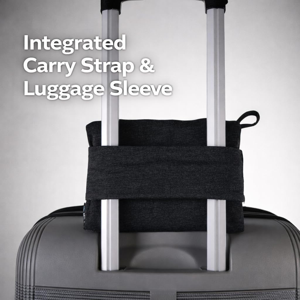 Jersey Knit Packable Travel Blanket Black 50X47 Inch