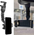 360° Rotating Car Rear View Mirror Phone Holder (Gray)