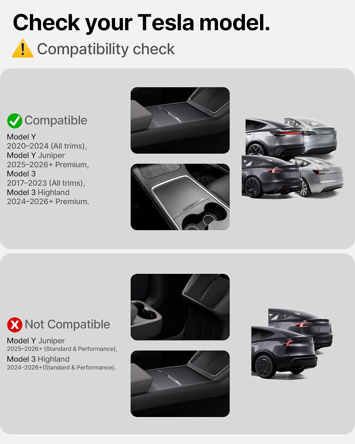 2Pcs Leather Seat Back Kick Protector for Tesla Model 3/Y