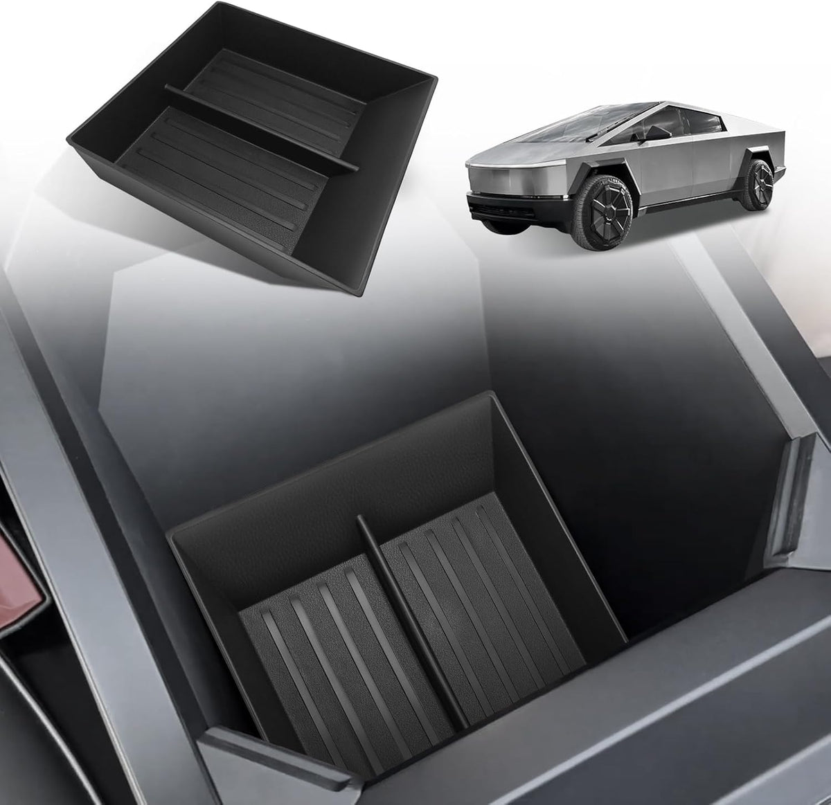 Lower Armrest Console Organizer Tray for Tesla Cybertruck (2024+)