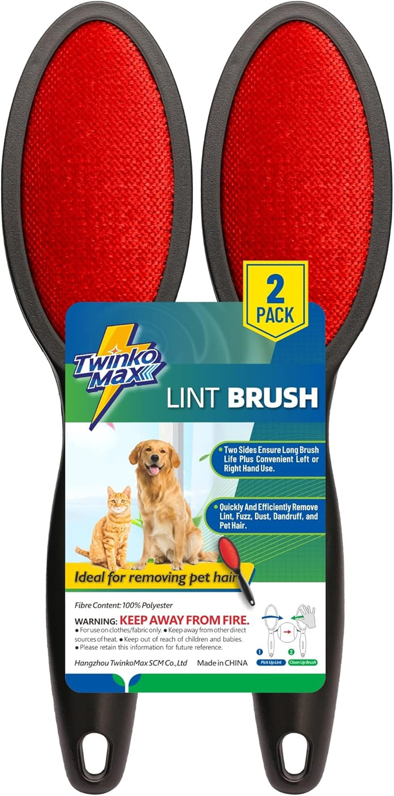 Lint Brush for Pet Hair, Reusable Lint Remover for Clothes
