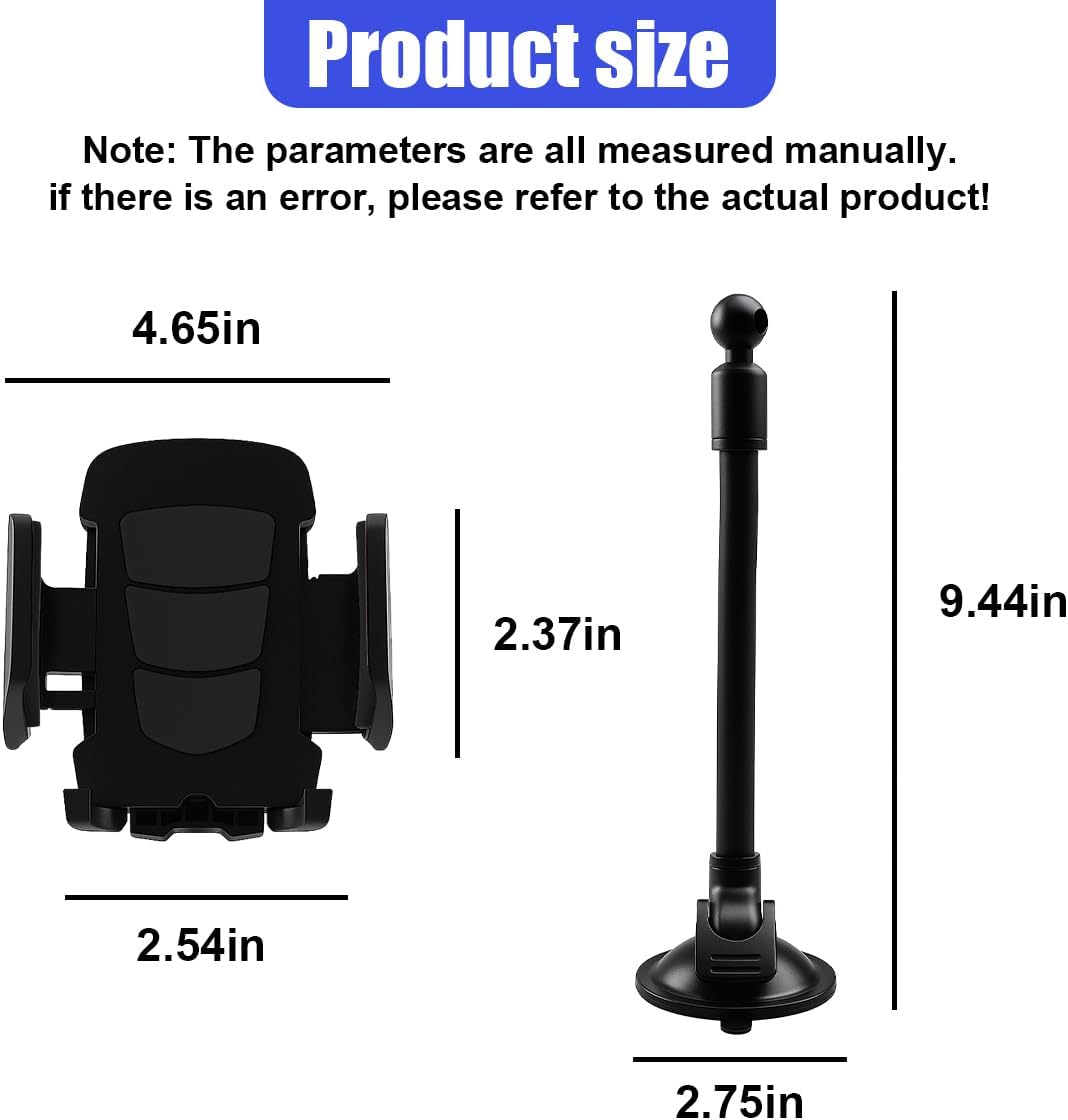 Gooseneck Long Arm Windshield Phone Holder