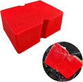 Car Wash Sponge, Large Scratch-Free Cross Cut Sponge for Soap and Rinseless Washing, Durable Ultra Soft Foam Grid Extra Absorbent Car Cleaning Sponge Pad, Car Accessories (Red)