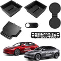 Silicone Center Console Organizer Set for Tesla Model Y (2025-2026) & Model 3 (2024-2026)