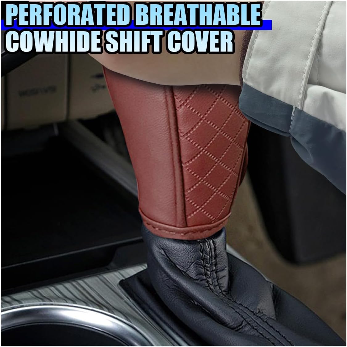 Leather Gear Shift Knob Cover