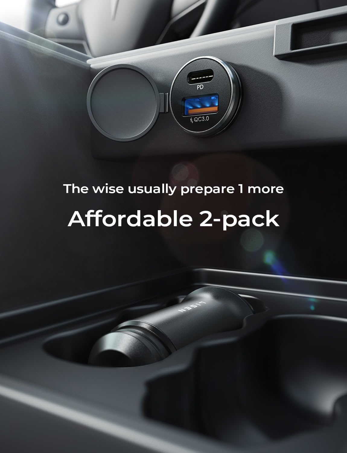 54W Dual-Port USB-C Car Charger