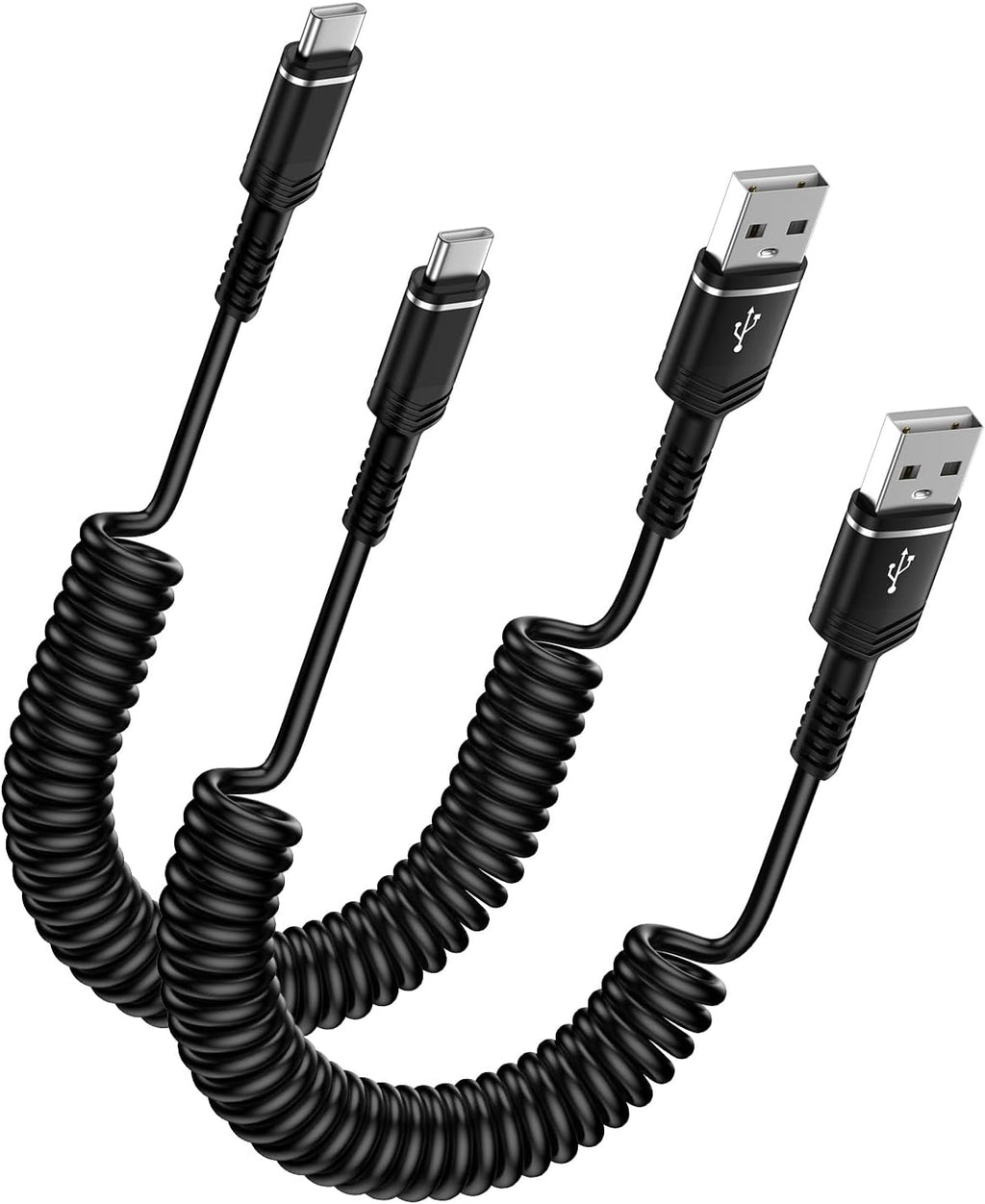 Retractable Coiled USB-C Car Charger