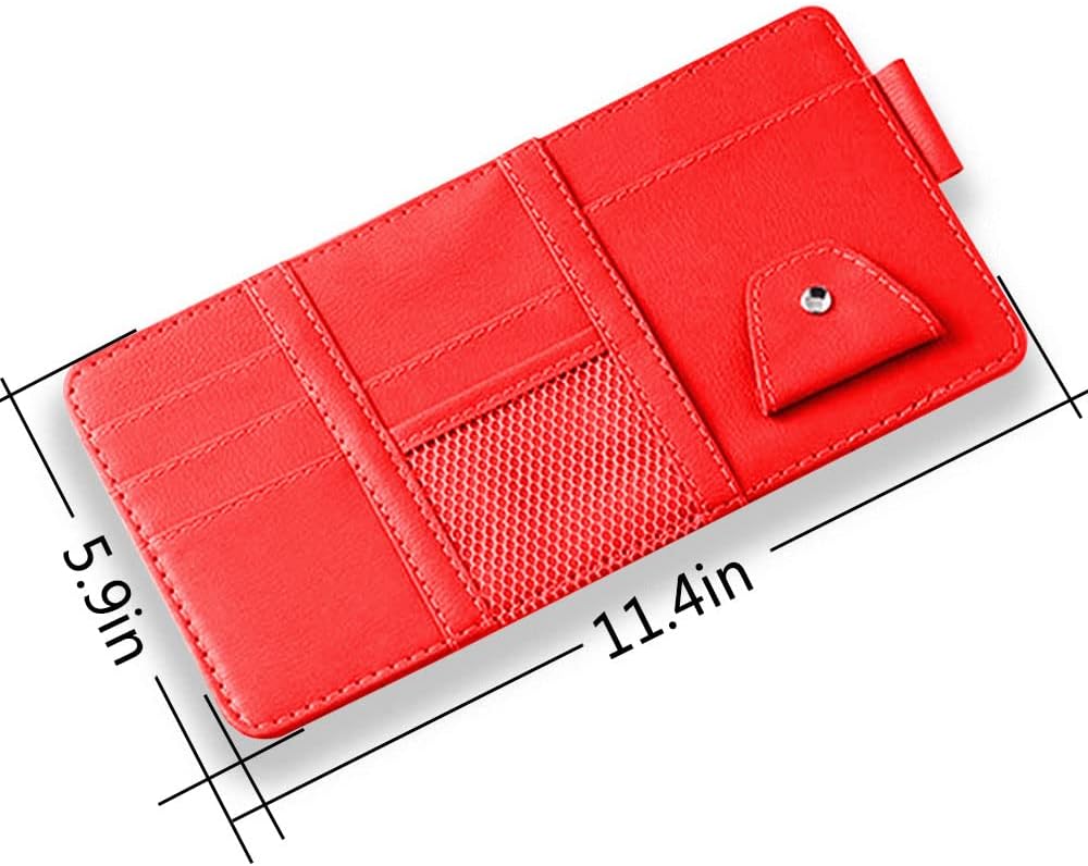 Sun Visor Organizer with Sunglasses Holder