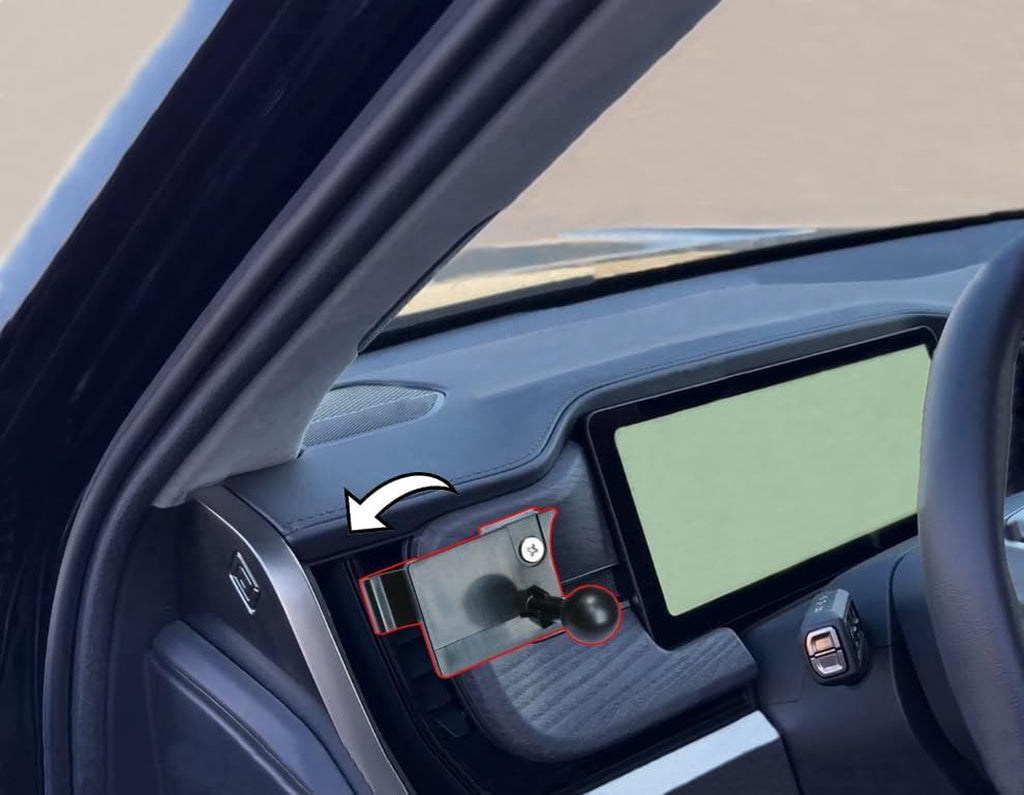 Phone Mount Dash Anchor for Rivian R1T & R1S (2021–2025) – 17Mm Ball Arm Mount, Driver Side Fit Only – No Adhesives Required