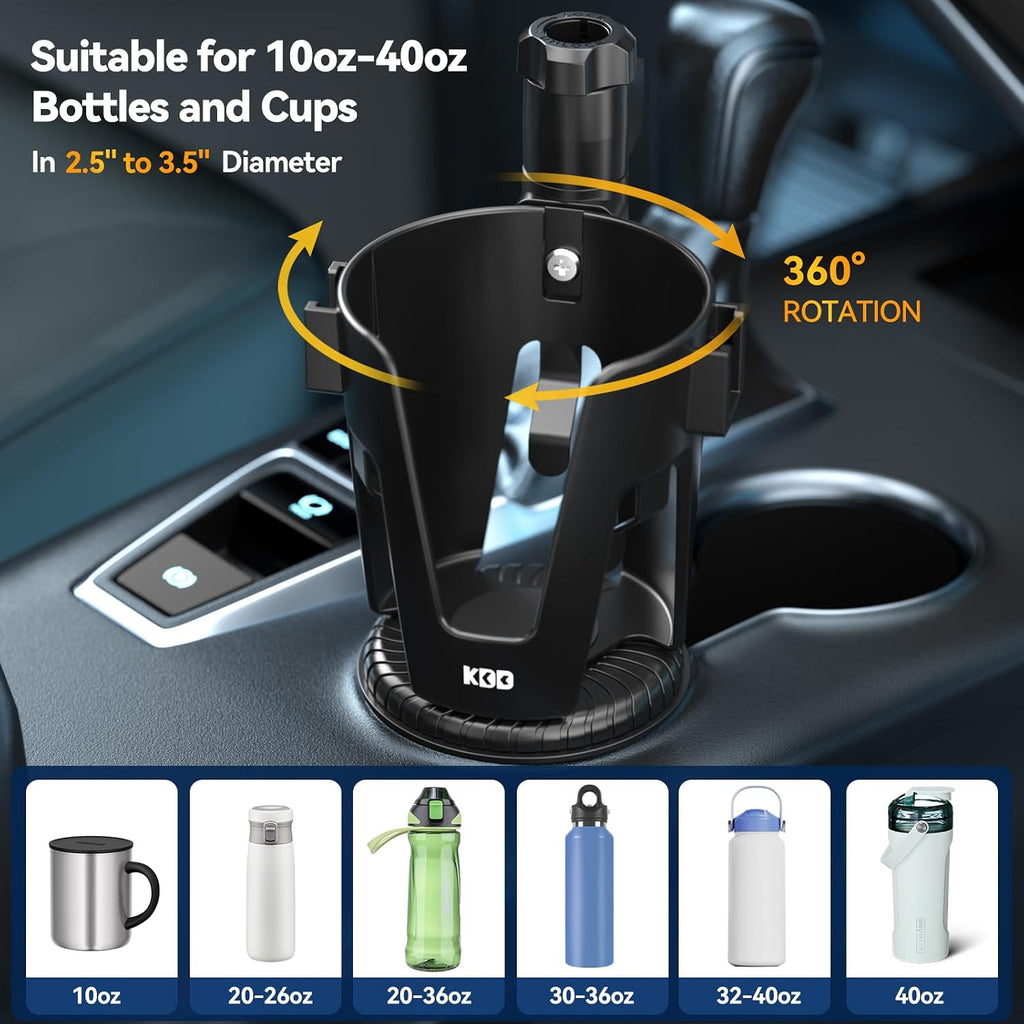 3-in-1 Cup Holder Expander with Tray