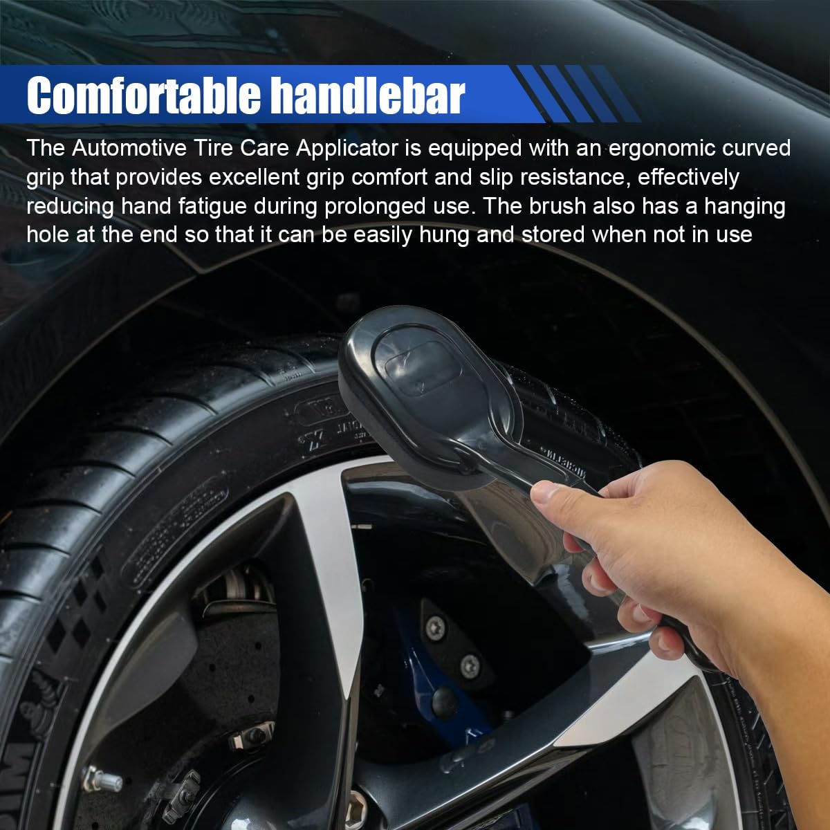 2PCS Tire Shine Applicator Brush, with High-Density Sponge