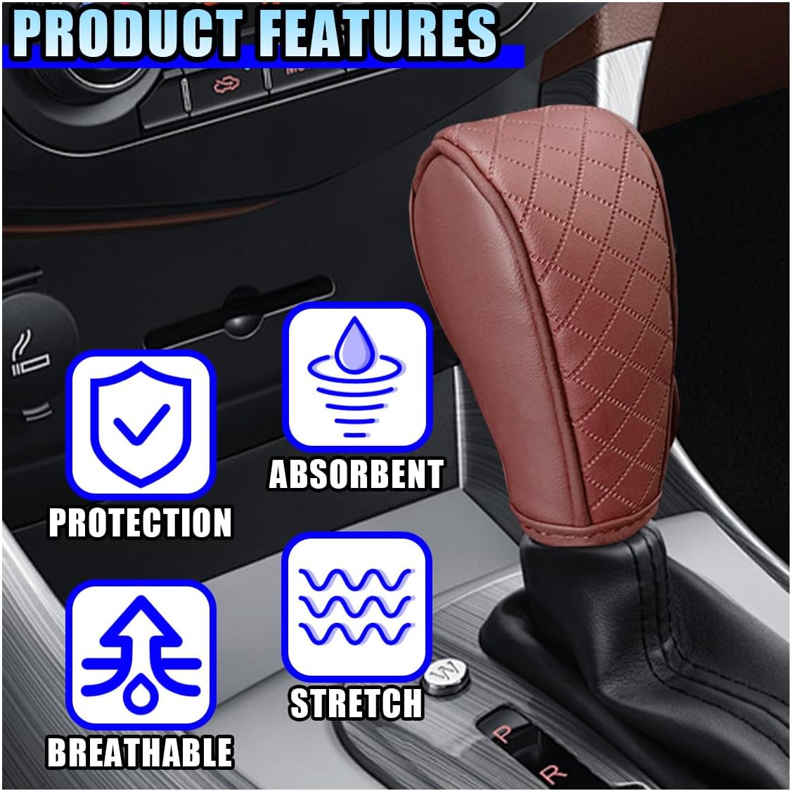 Leather Gear Shift Knob Cover