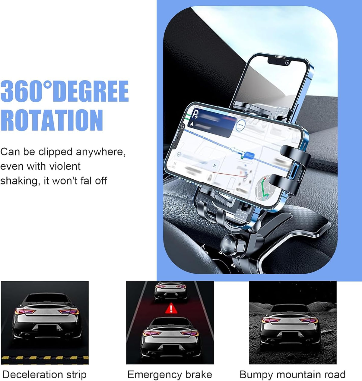 360° Adjustable Anti-Slip Car Phone Holder