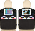 Back Seat Organizer with Tablet Holder and Kick Mat, 2 Pack