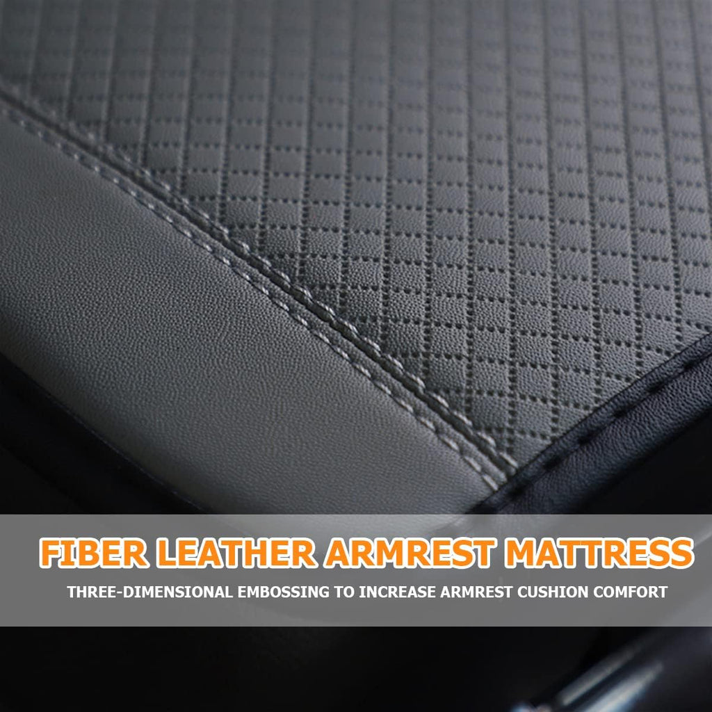 PU Leather Car Center Console Pad, Gray