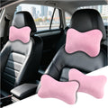 2PCS Soft Car Headrest Pillow,Ergonomic Car Neck Pillow (Pink)