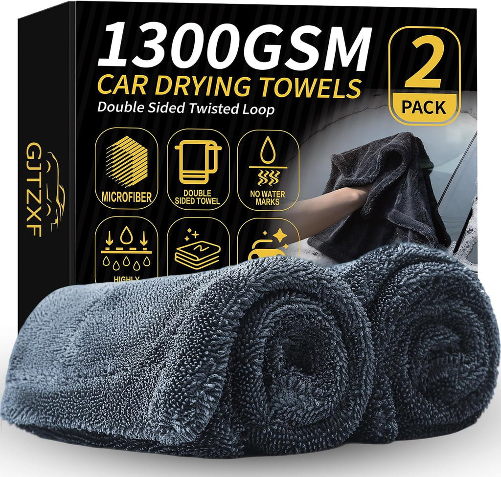 Double-Twist Microfiber Drying Towels, 2 Pack