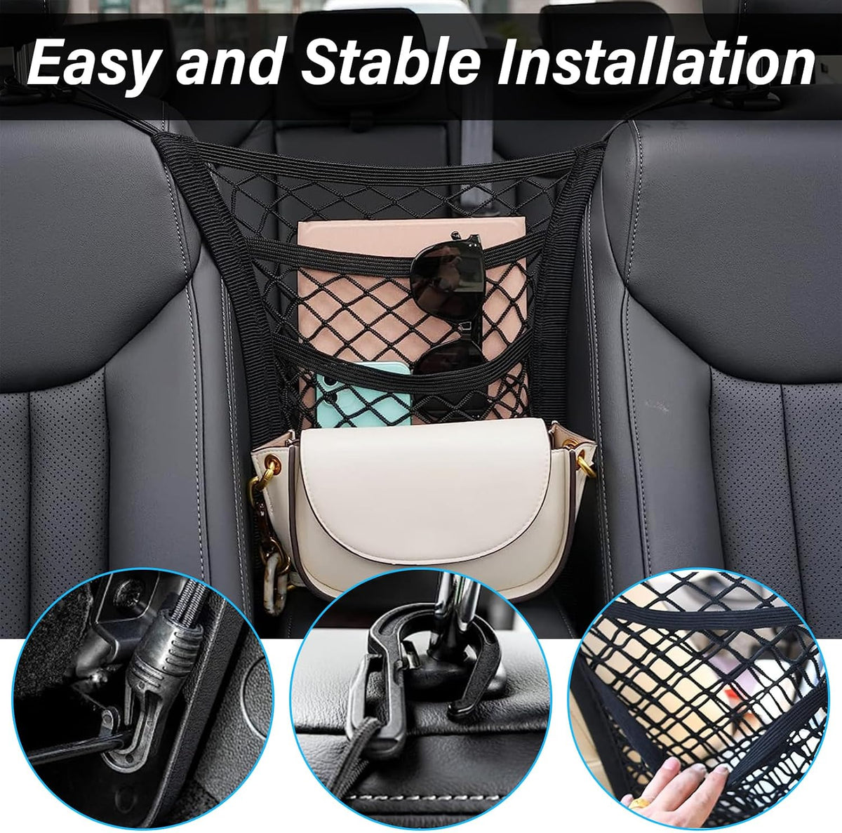 3-Layer Car Mesh Net Pocket