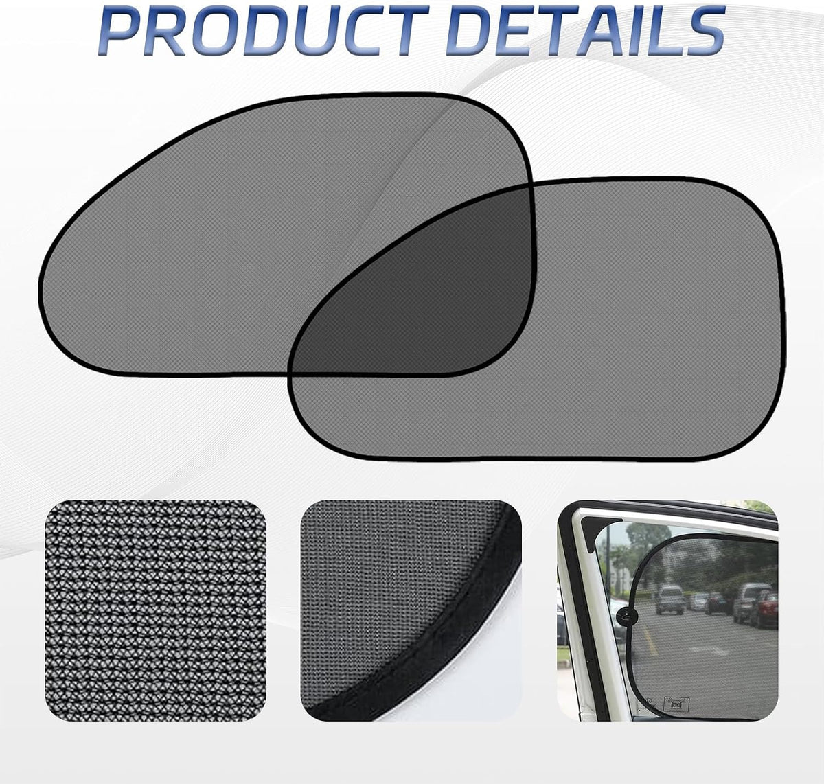 Side & Back Window Sun Shades, 2 Pack