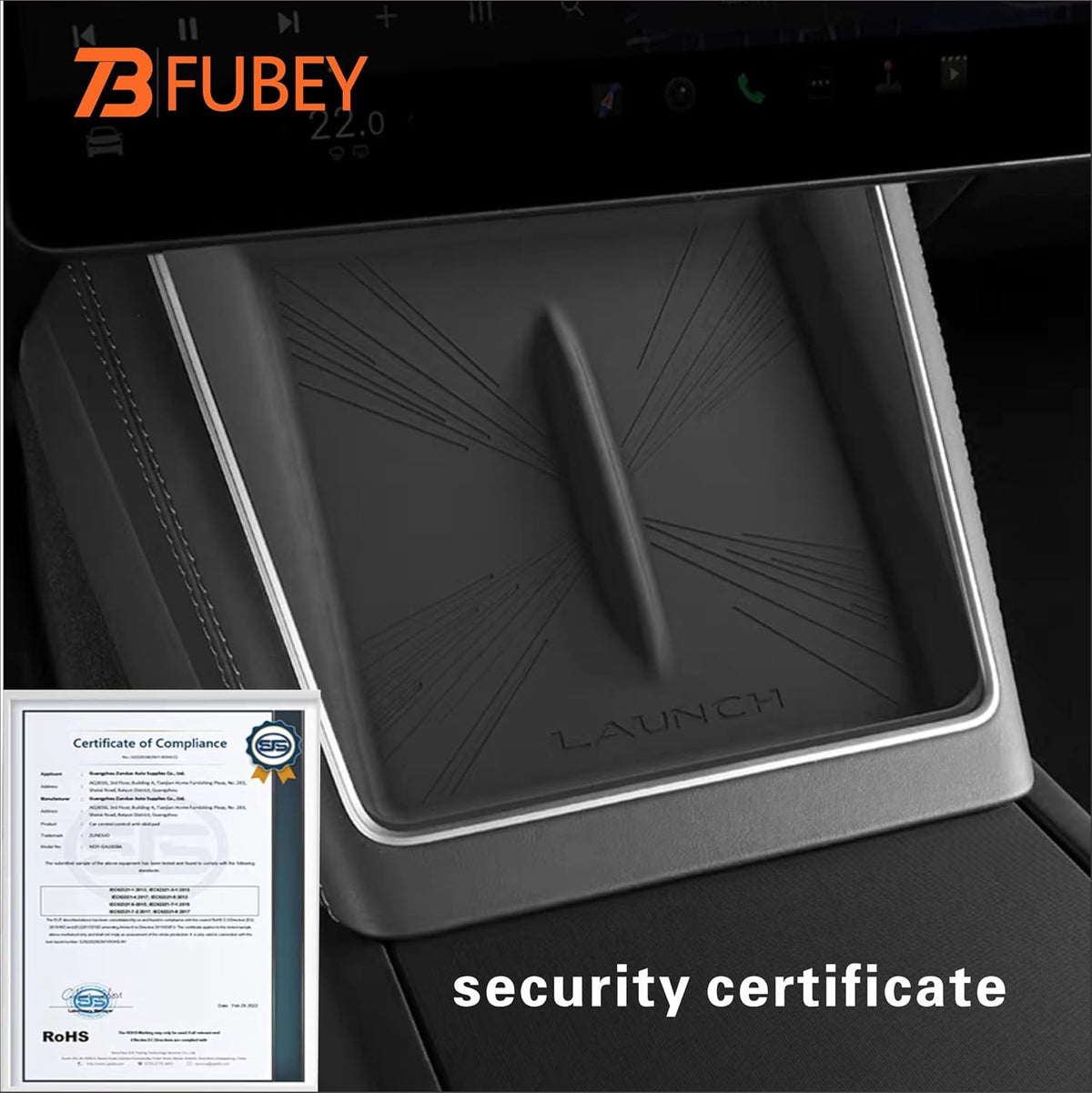 Center Console Silicone Mat for Tesla Model Y Juniper