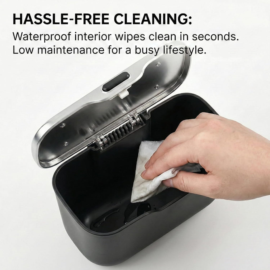 Hanging Car Trash Can, Leakproof Garbage Bin with Lid, Black