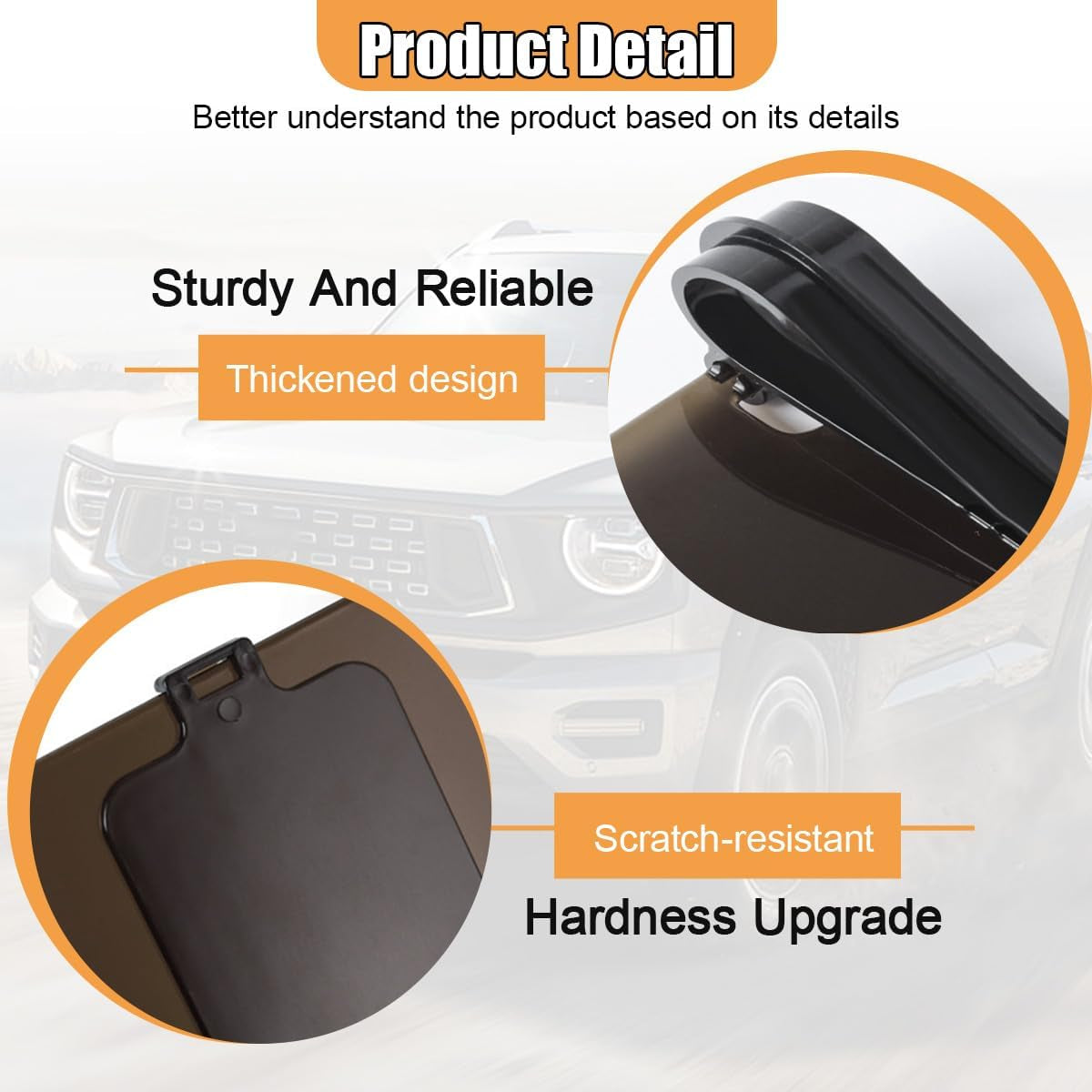 Car Sun Visor Extender, Day & Night Auto Polarized Sun Blocker, HD Anti-Glare Sunshade Extender, Safety Driving Car Visor Accessory Protect from Sunlight, UV Rays, Snow Blindness (2PCS)