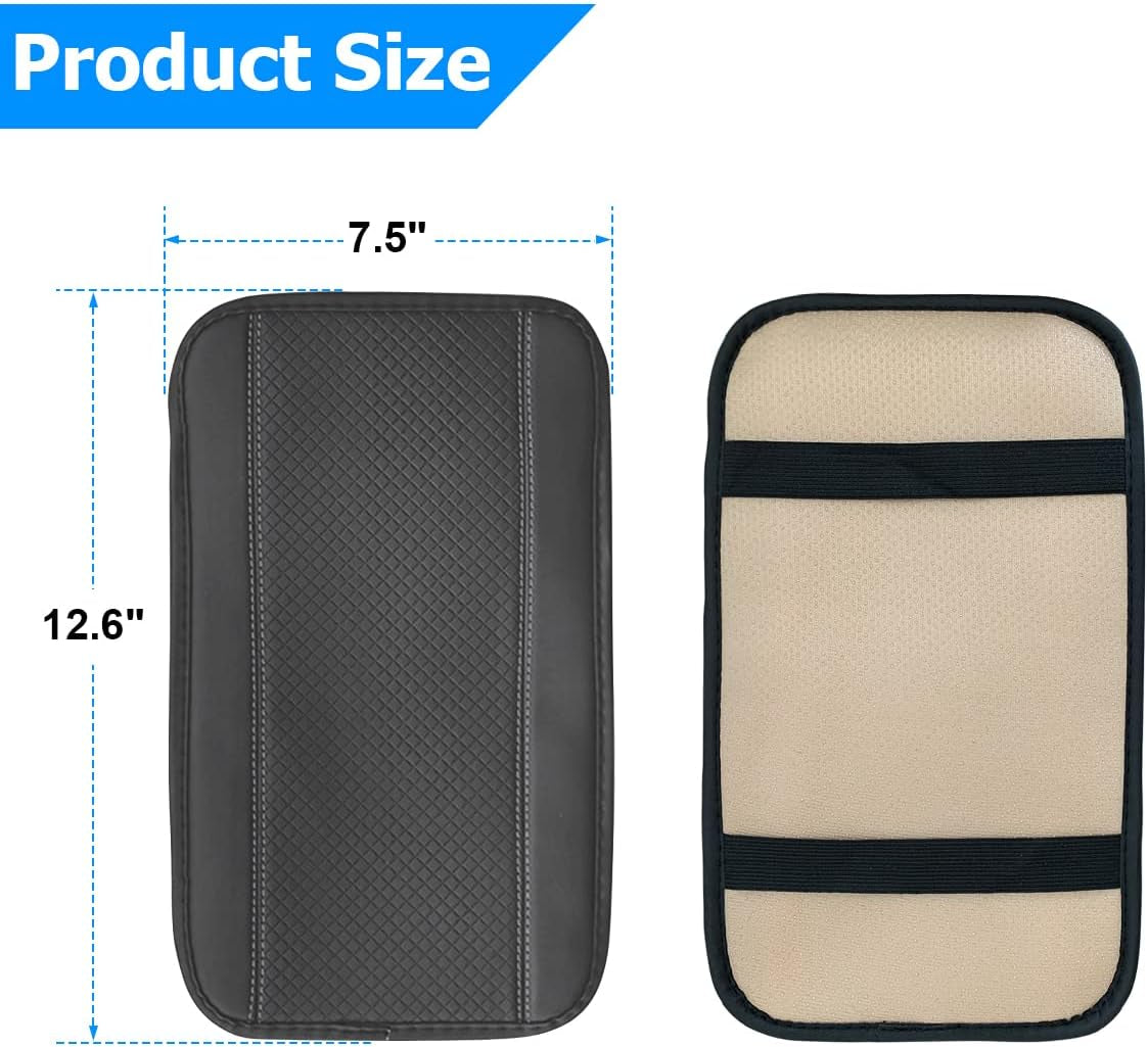 PU Leather Car Center Console Pad, Gray