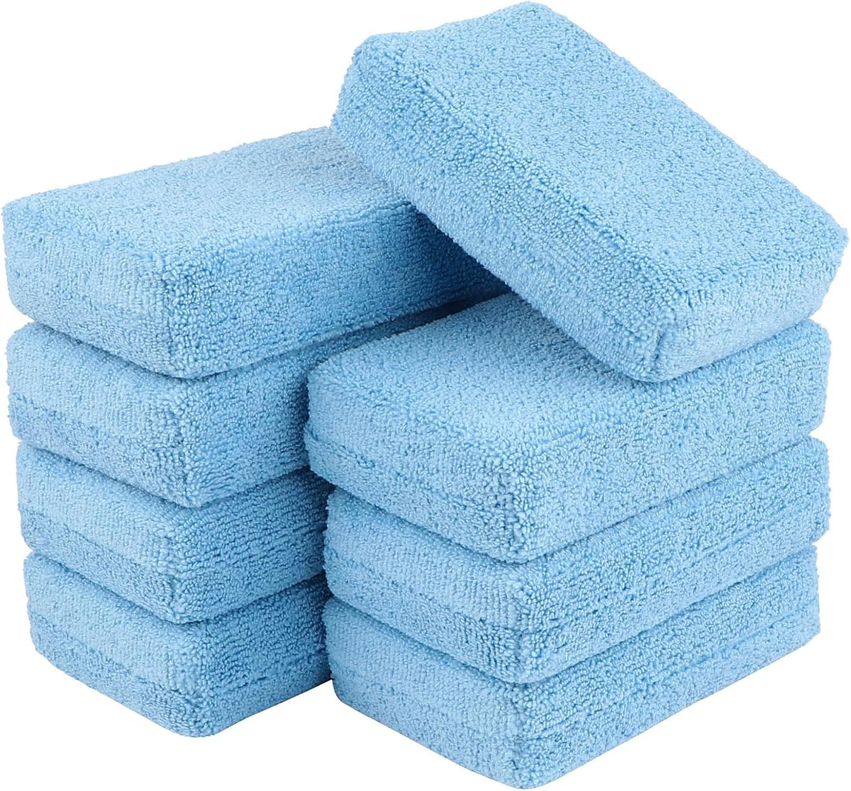 Microfiber Applicator Pad-8 Pack, Car Wash Sponge, Blue