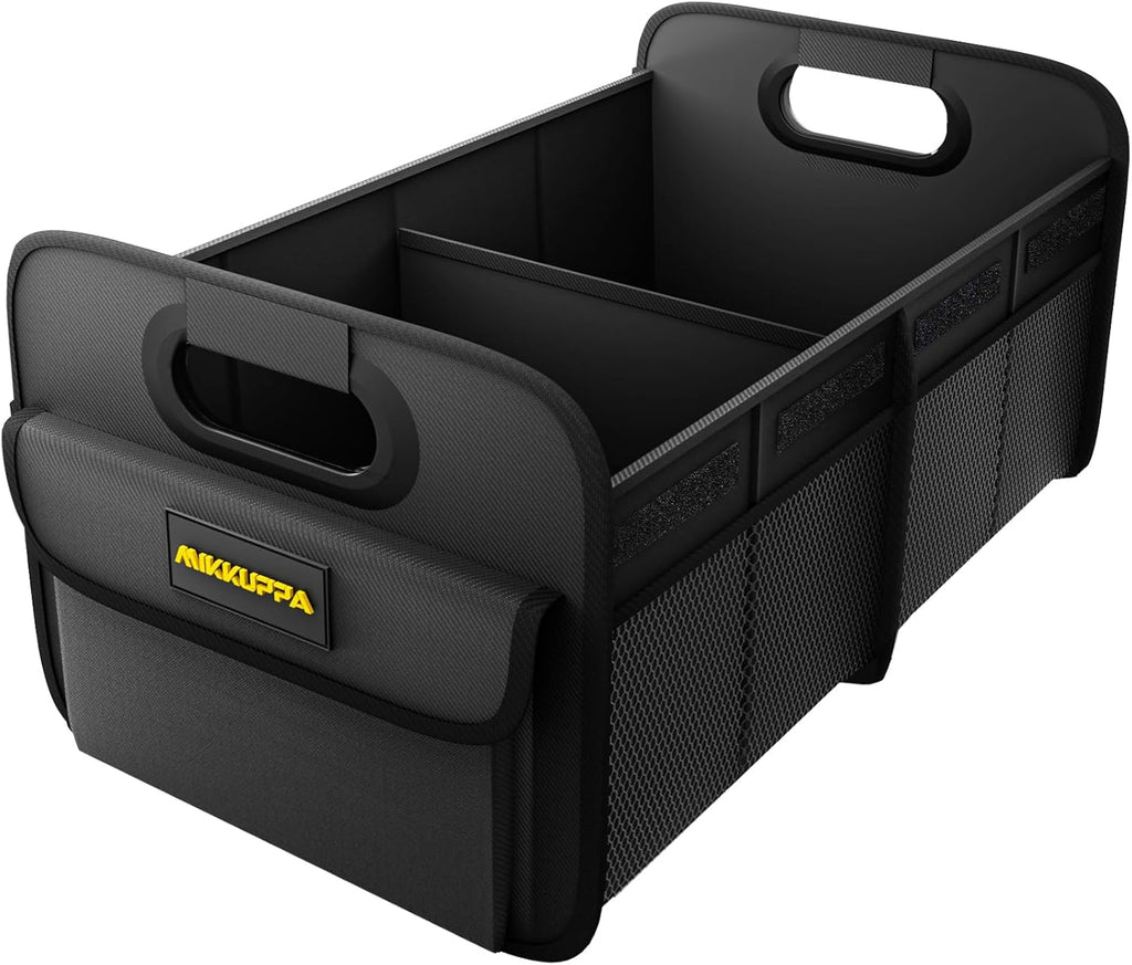 Car Trunk Organizer - 70L Foldable Car Storage for Grocery, Black