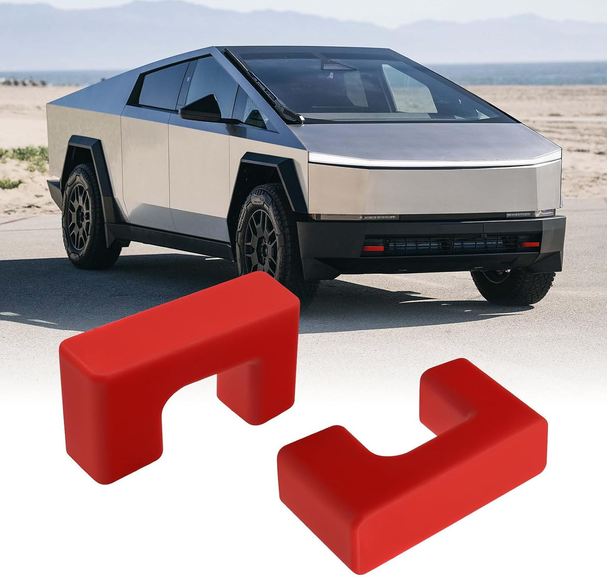 Tow Hook Covers for Tesla Cybertruck (2024-2026), Red