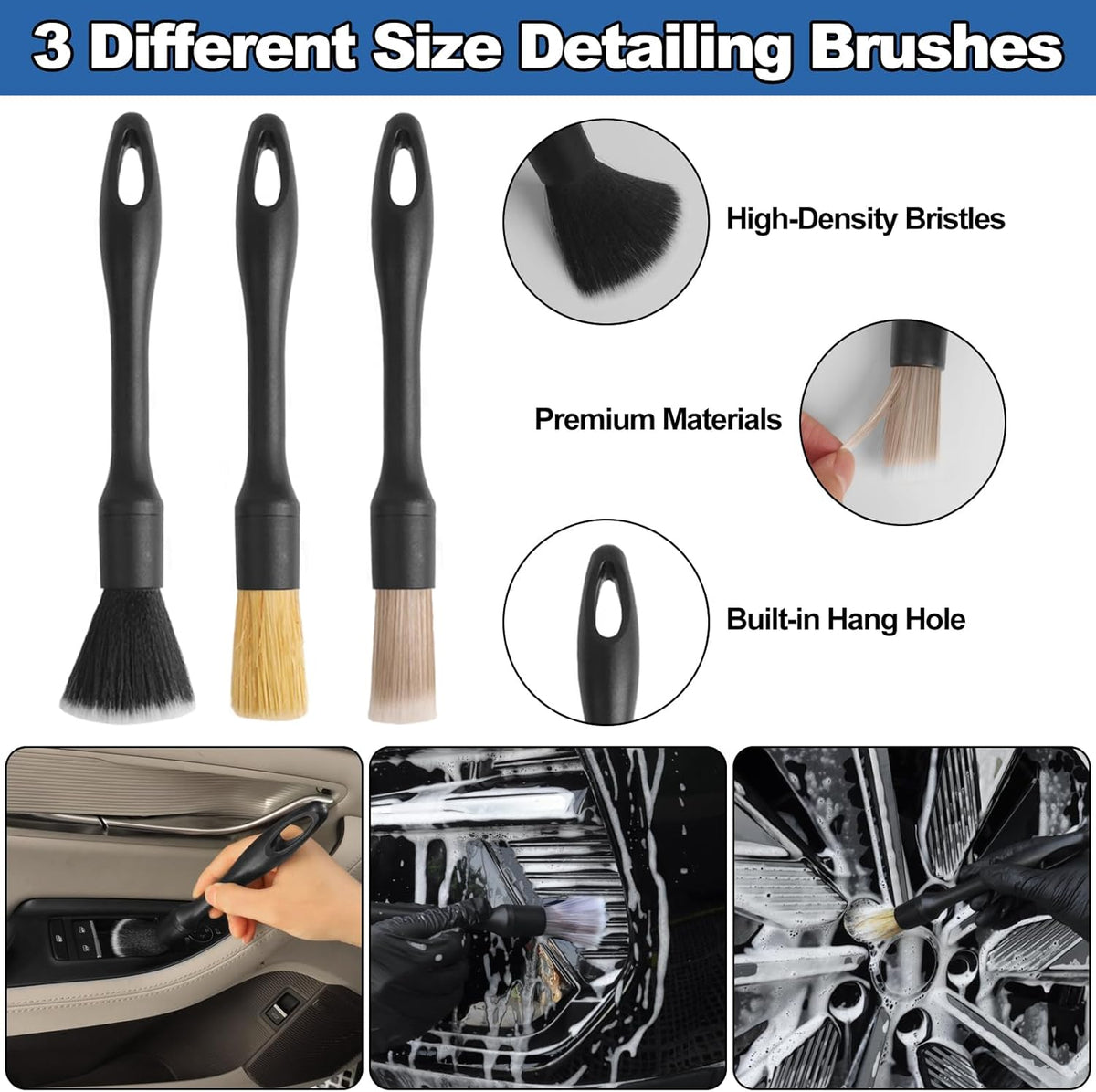 14-Piece Car Interior Detailing Kit with Windshield Cleaner Tool
