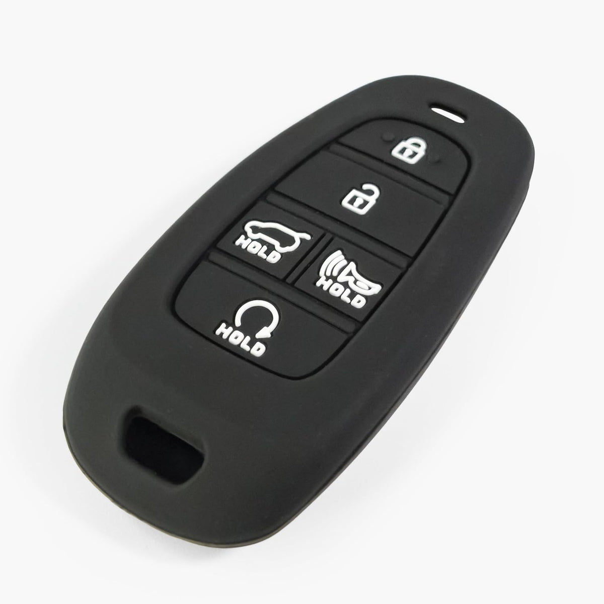 Silicone Key Fob Covers Compatible with Hyundai 2021-2024 Tucson, Santa Fe, Palisade, Sonata, IONIQ 5, Santa Cruz, Nexo – Car Key Shell Rubber Protector 5-B, Slate Black