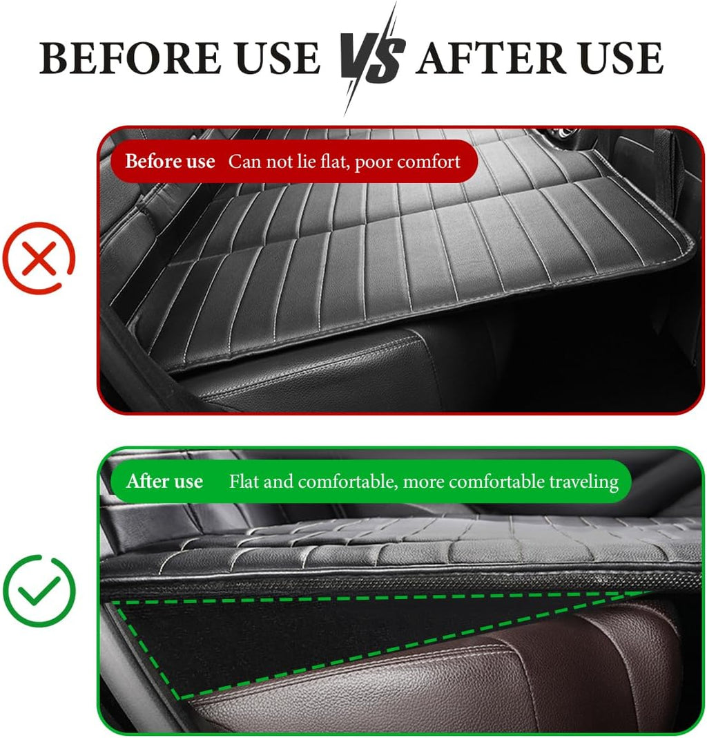 Auto Seat Wedge Leveling Cushion, Comfortable Ergonomic Wedge Foam Pad Car Seat Cushion, Angled Design Rear Seat Pad Office Chair Support Cushion for Pain Relief