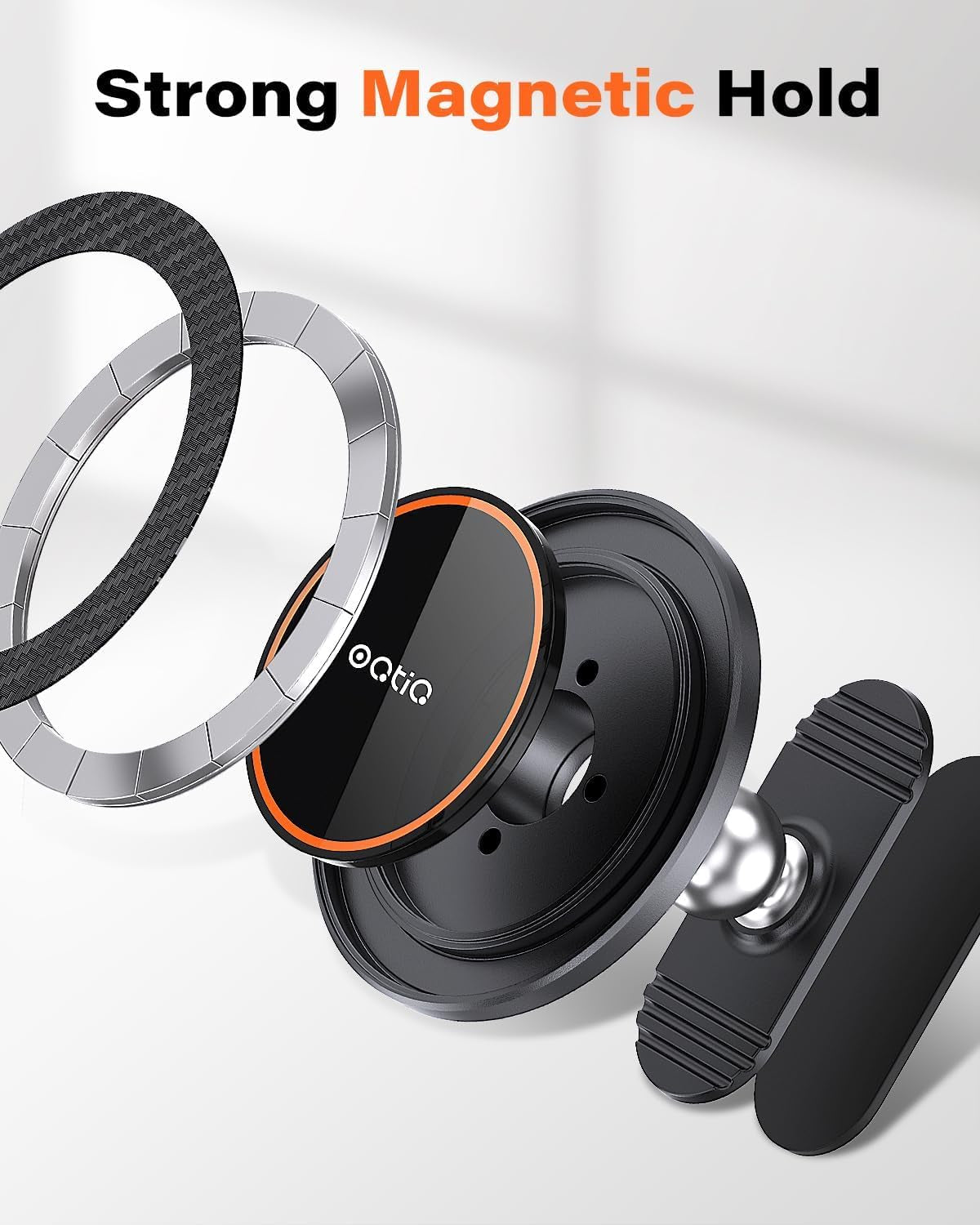 Magnetic Car Phone Mount with Adhesive Base, 2 Pack