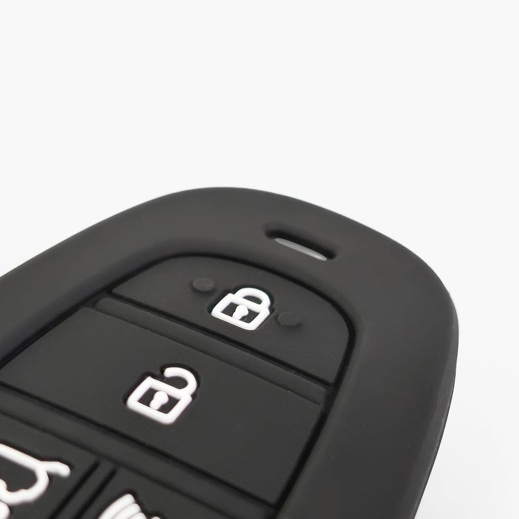 Silicone Key Fob Covers Compatible with Hyundai 2021-2024 Tucson, Santa Fe, Palisade, Sonata, IONIQ 5, Santa Cruz, Nexo – Car Key Shell Rubber Protector 5-B, Slate Black