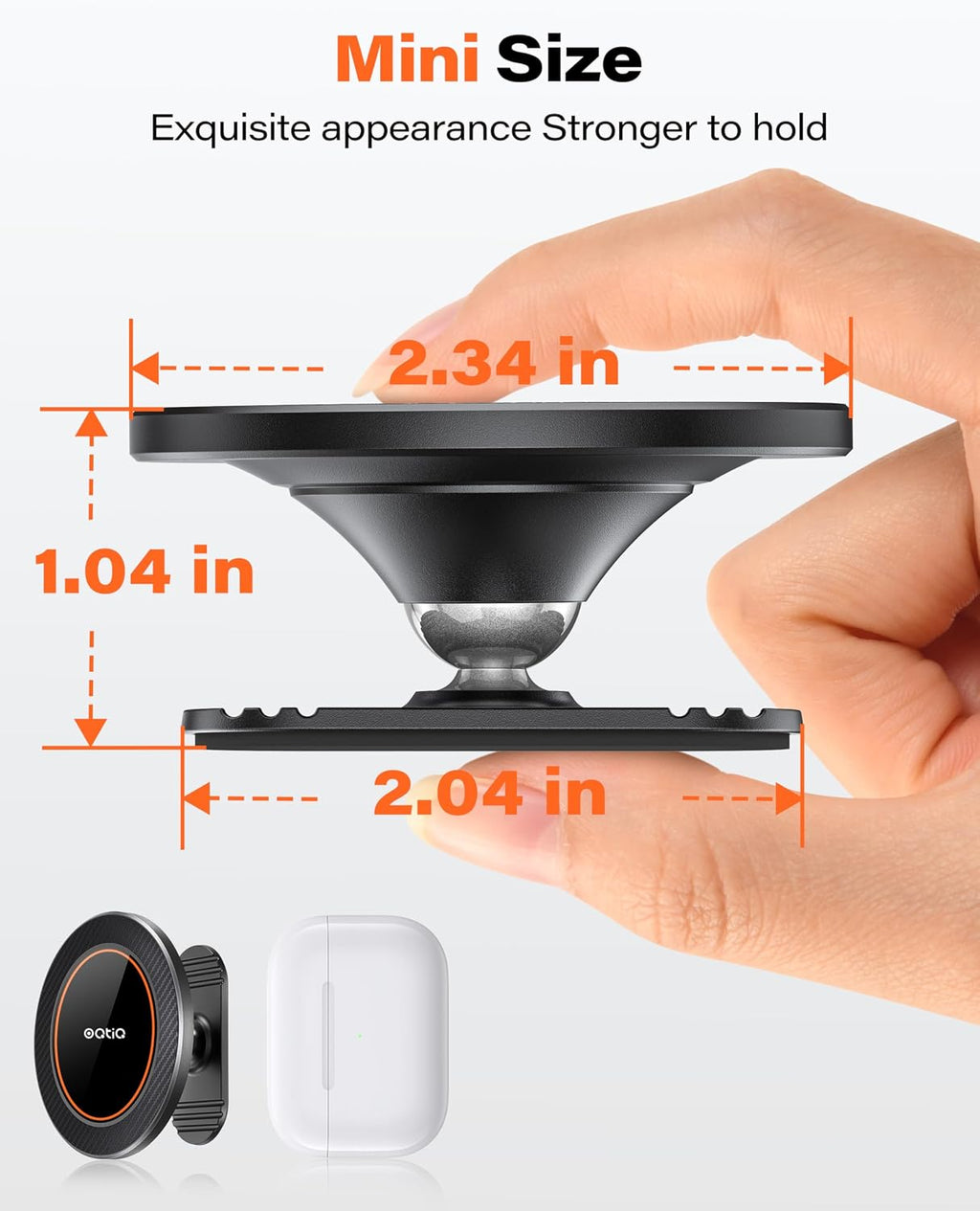 Magnetic Car Phone Mount with Adhesive Base, 2 Pack