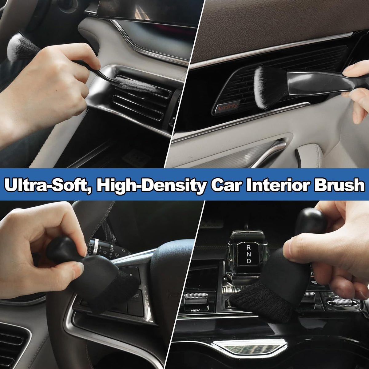 14-Piece Car Interior Detailing Kit with Windshield Cleaner Tool