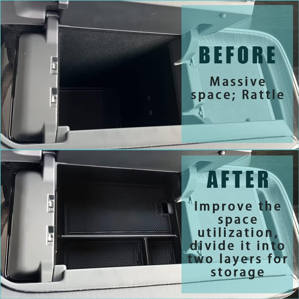 Lower Center Console Organizer Tray for Rivian R1T & R1S (2022-2026)
