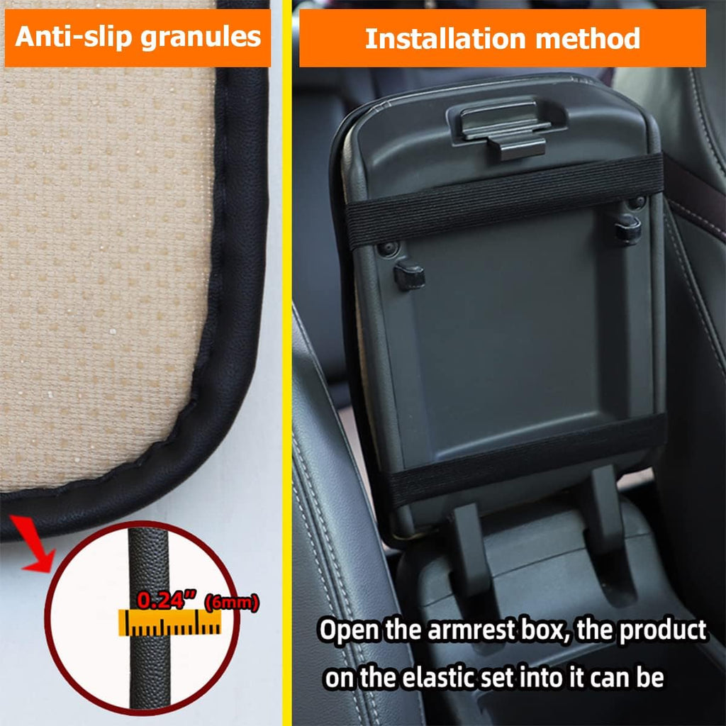 PU Leather Car Center Console Pad, Gray
