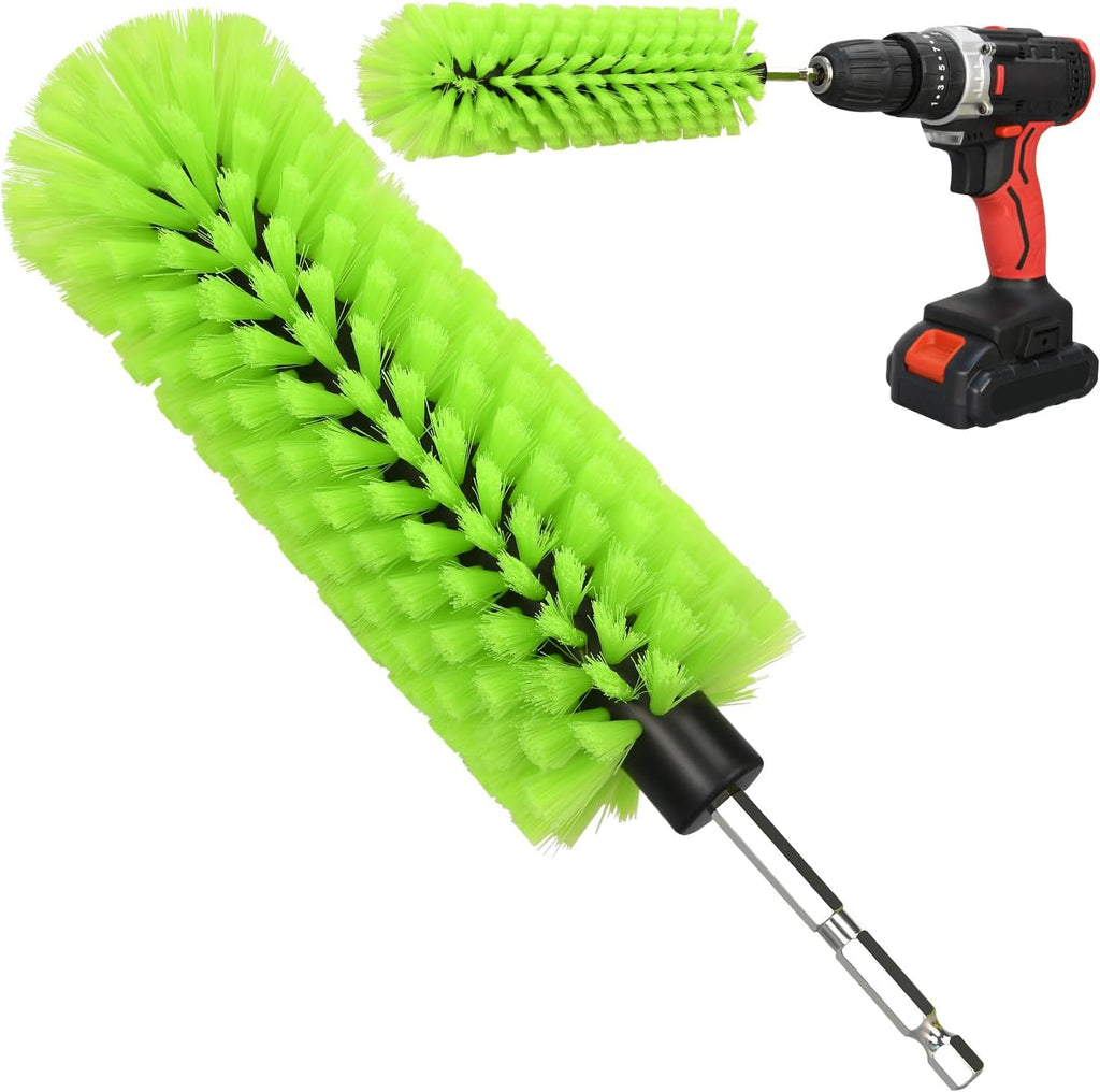 1 Pack Drill Brush for Car Wheel and Bottle(Green)